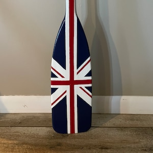 British Flag Wood Canoe Paddle