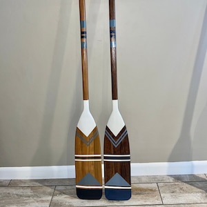 Custom Painted Wood Canoe Paddle