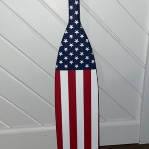 American Flag Wood Canoe Paddle