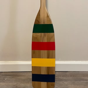 Hudson Bay Stripes Wood Canoe 5ft Paddle