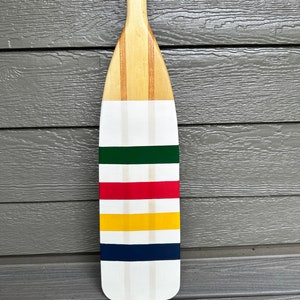 Hudson Bay Stripes Wood Canoe 5ft Paddle