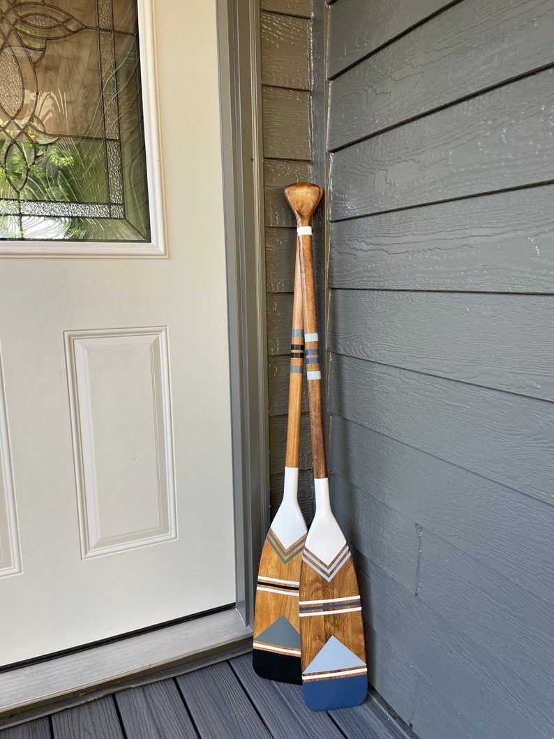 Custom Painted Wood Canoe Paddle Etsy