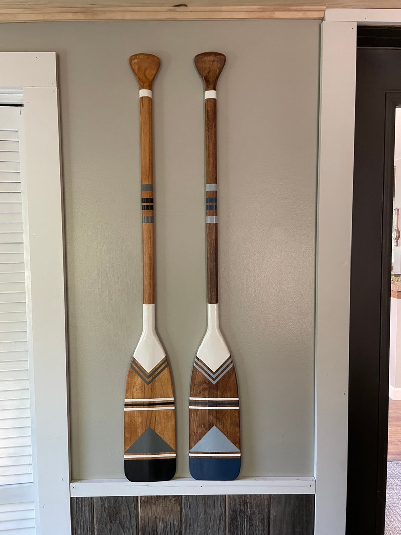Custom Painted Wood Canoe Paddle Etsy