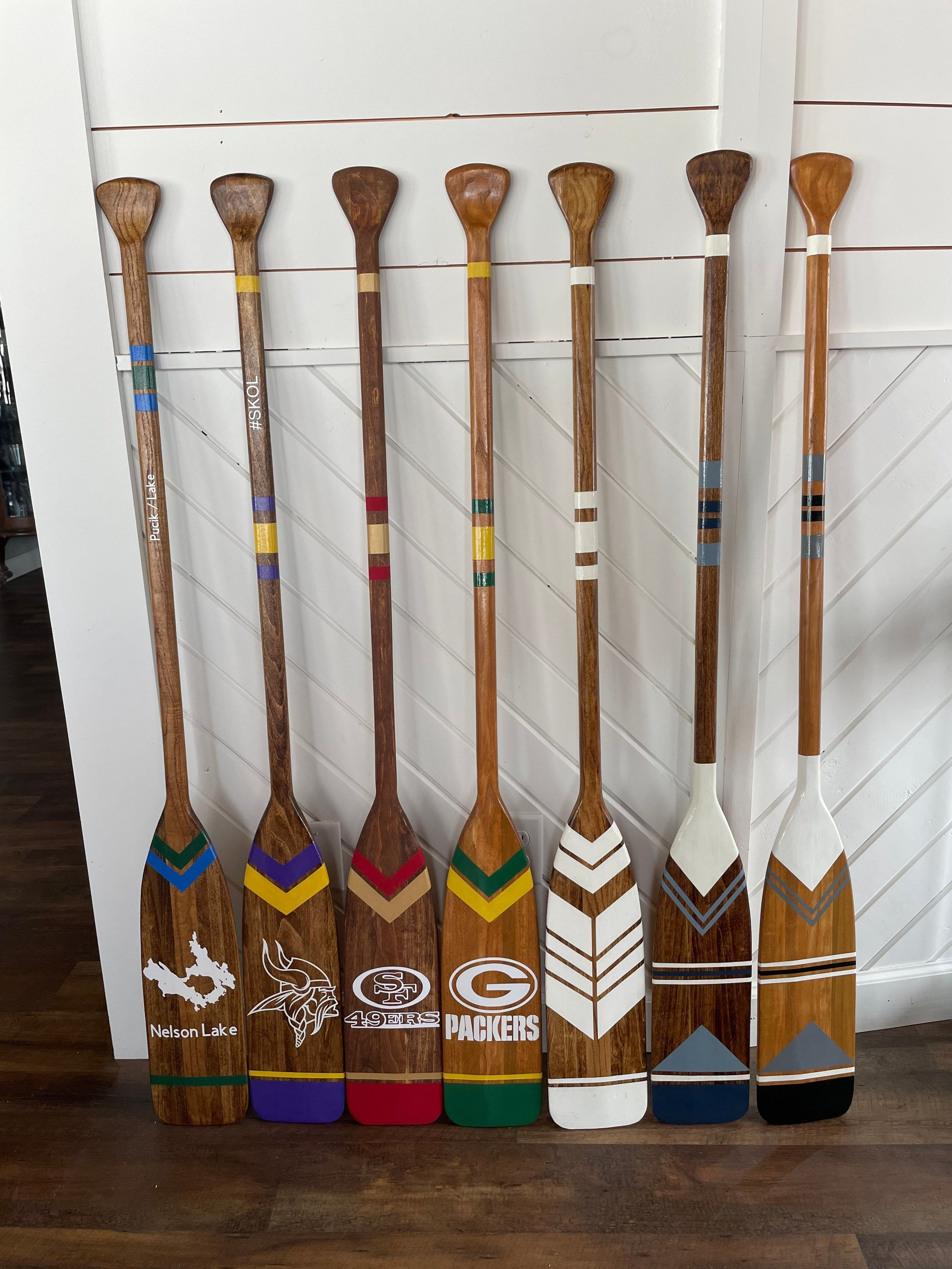 Custom Painted Wood Canoe Paddle Etsy