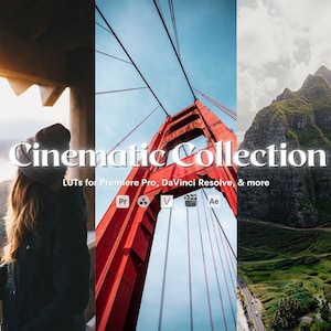 30 Cinematic LUTs Pack for Video and Photo color grading | Video luts for Final Cut, Premiere Pro, Filmora, DaVinci Resolve, LUT BUNDLE