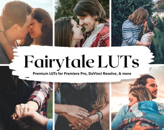 Fairytale LUTs | Romantic Video Filters for Premiere Pro, Final Cut (PDF Instructions)