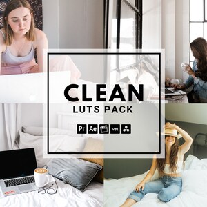 25 Clean Video LUTs Pack for Video and Photo color grading | Video luts for Final Cut, Premiere Pro, Filmora, DaVinci Resolve,LUTs presets