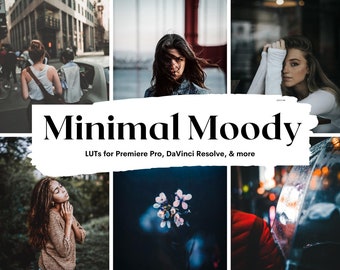 5 LUTs minimalistas e temperamentais para gradação de vídeo (download digital)