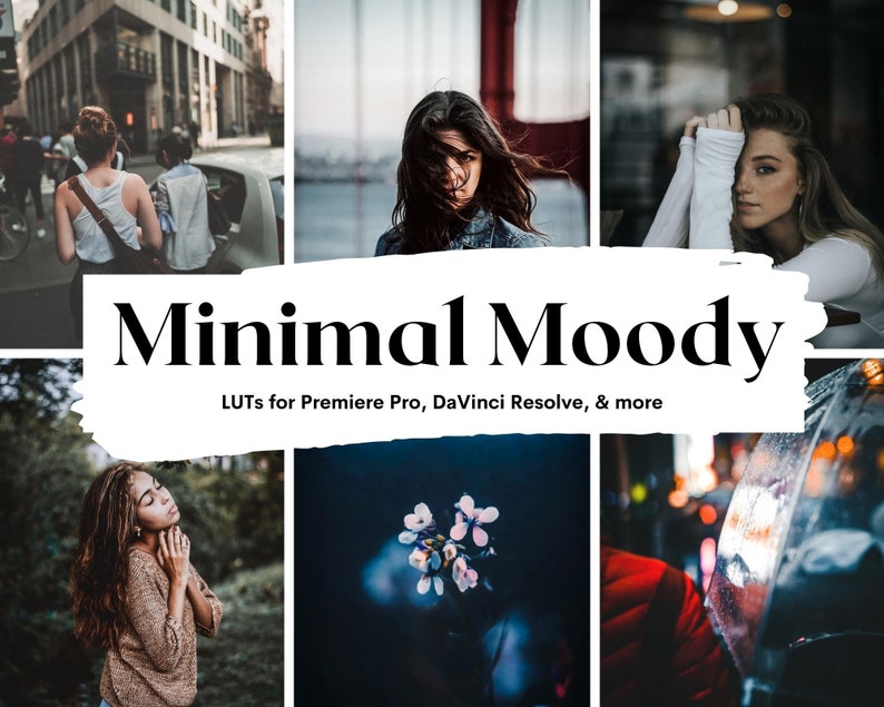 5 Minimal Moody LUTs for Video Grading (Digital Download) image 1