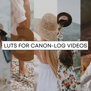 Pack de 25 LUT au format vidéo Canon Log pour la vidéo et l'étalonnage des couleurs | Contenus vidéo pour Final Cut, Premiere Pro, Filmora, DaVinci Resolve, application VN