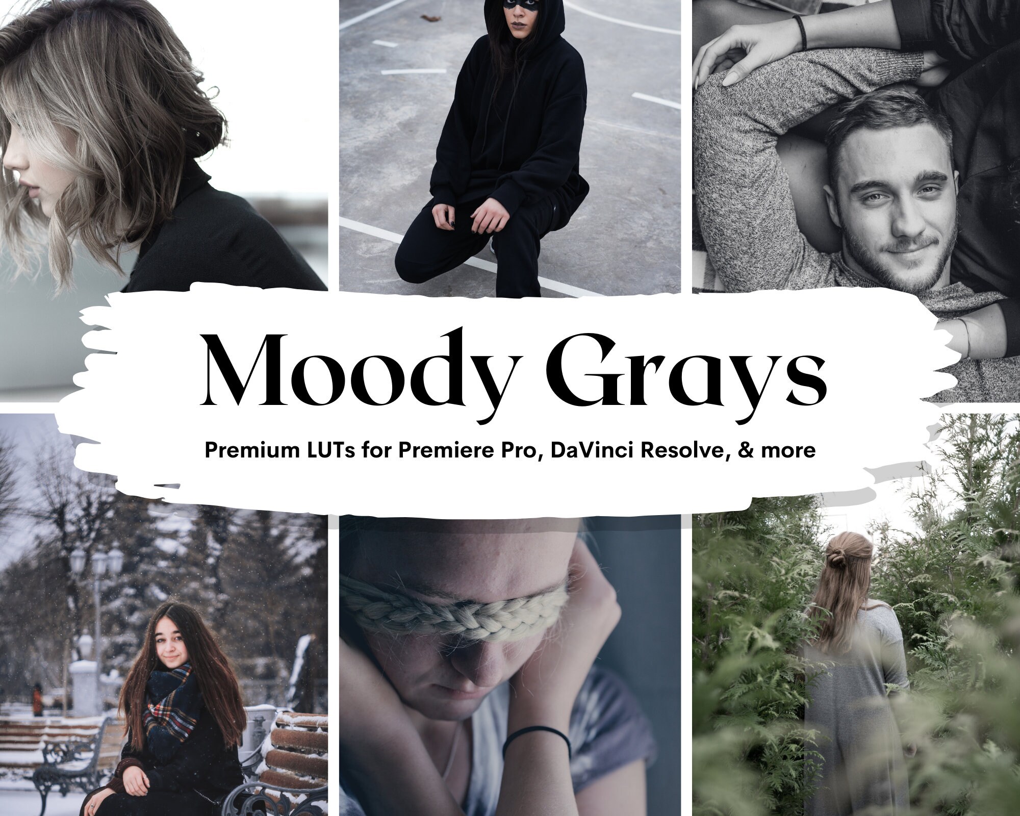 11 Moody Grey LUTs Pack für Video und Color Grading | Videodateien für Final Cut, Premiere Pro, Filmora, DaVinci Resolve, VN app