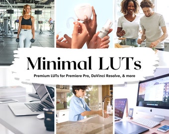 Minimal LUTs Color Grading Pack | Video Presets (PDF Instructions)
