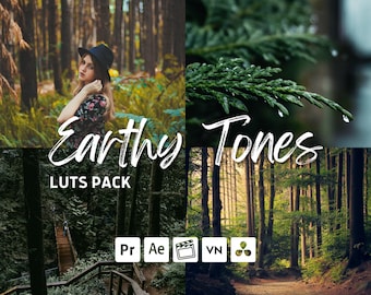 Earthy Tones LUTs Presets, Mobile & Desktop Filters (PDF Instructions)