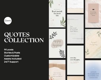 Quotes Instagram Post Templates | Canva Social Media (Digital Download)