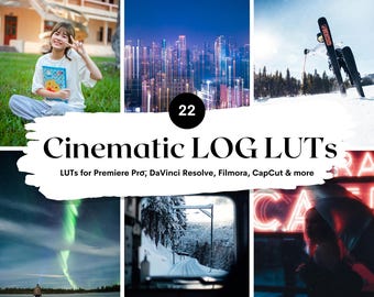 22 Cinematic LOG LUTs | Video & Photo Color Grading (PDF Instructions)