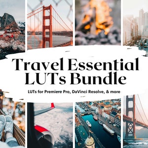 30 Essential Travel LUTs Pack for Video and color grading | Video luts for Final Cut, Premiere Pro, Filmora, DaVinci Resolve, LUTs presets