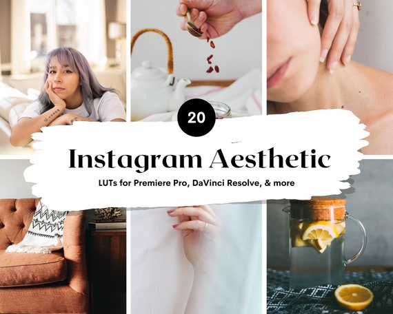 20 Instagram Aethetic LUTs Pack | Video luts for Final Cut, Premiere Pro, Filmora, DaVinci Resolve, LUTs presets, Creamy LUTs For Instagram