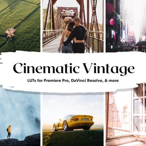 32 Cinematic Vintage LUTs Pack for Video and color grading | Video luts for Final Cut, Premiere Pro, Filmora, DaVinci Resolve, VN app