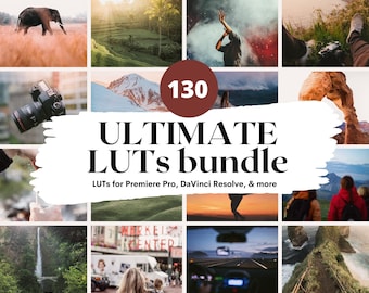 Paquete de 130 LUT de vídeo / Ajustes preestablecidos de gradación de color cinematográfica (descarga digital)