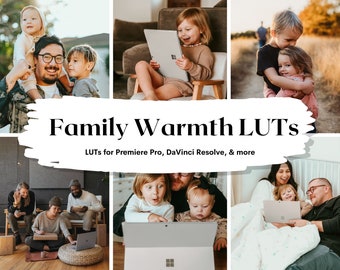 Familie Wärme LUTs | Video Color Grading Presets (PDF-Anleitung)
