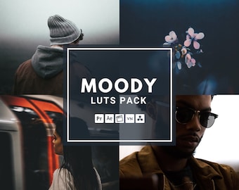30 Moody Video LUTs, Mobile & Desktop Presets (PDF Instructions)