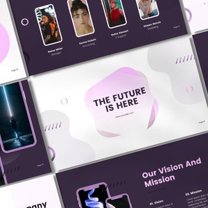 15 Futuristic Minimal CANVA Presentation Slides / Portfolio /Webinar Portfolio / Graphic Design Portfolio / Minimal Presentation for Canva