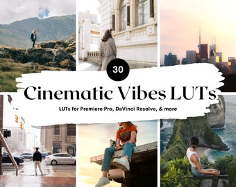 30 Cinematic LUTs | Video & Photo Color Grading Presets (PDF)