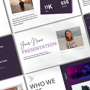 15 slides do Canva com sotaque cursivo / Portfólio / Portfólio de webinar / Portfólio de design gráfico / Apresentação mínima para Canva