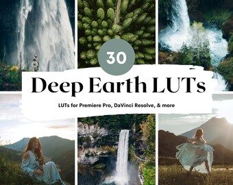 30 Earthy Tones LUTs, Mobile & Desktop Video Filters (PDF Instructions)