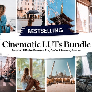 50 Cinematic LUTs Pack for Video and color grading | Video luts for Final Cut, Premiere Pro, Filmora, DaVinci Resolve, VN app - Bestsellers