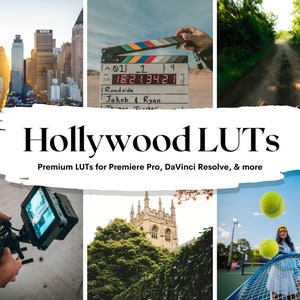 20 Hollywood LUTs Pack for Video and color grading | Video luts for Final Cut, Premiere Pro, Filmora, DaVinci Resolve, Custom LUTs