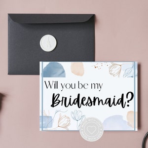 Dusty Blue Bridesmaid Proposal 