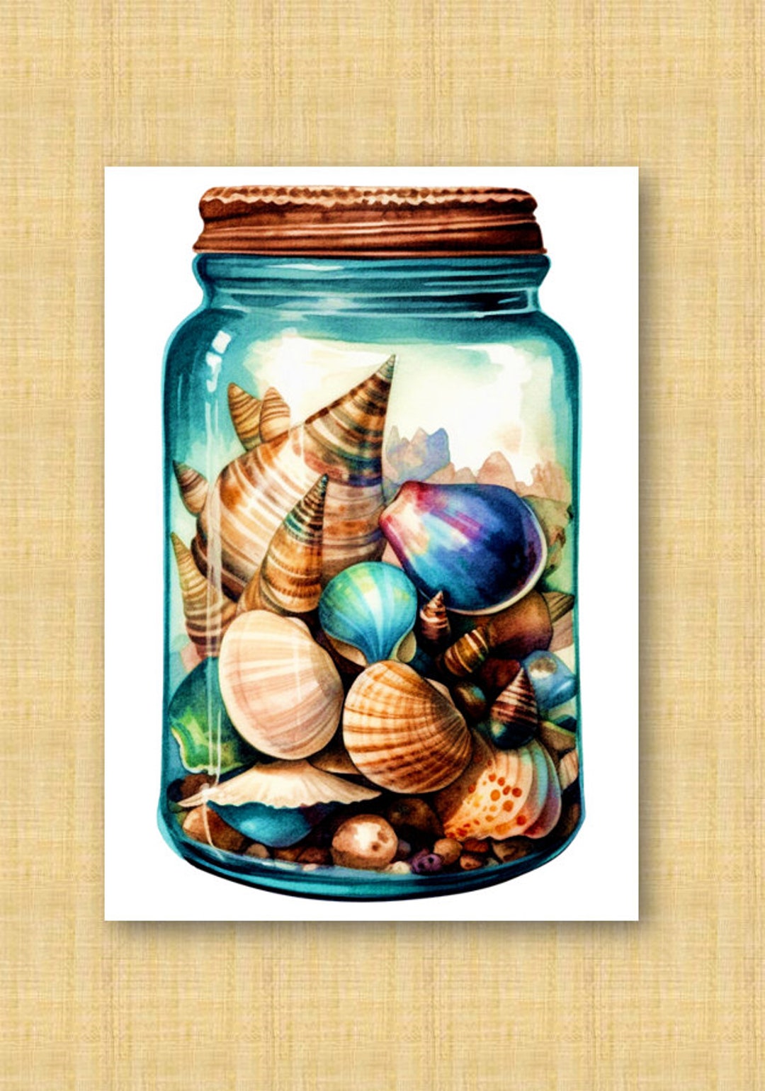 Shell Postcard Postcard Shells, Holiday Card, Sea, A6 400g, Maritime, Greeting Message ...