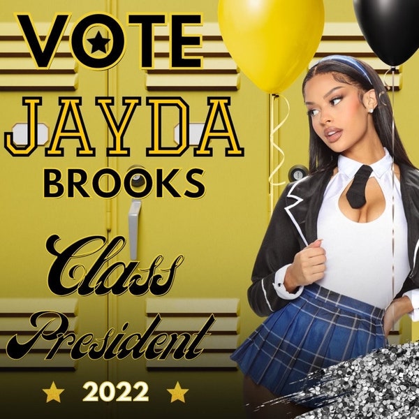 Class President  , homecoming campaign  flyer, class voting flyer, digital download
