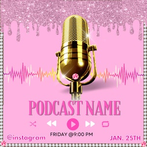 Flyer réseaux sociaux, flyer podcast, nouveau podcast, flyer instagram, édition avec canva