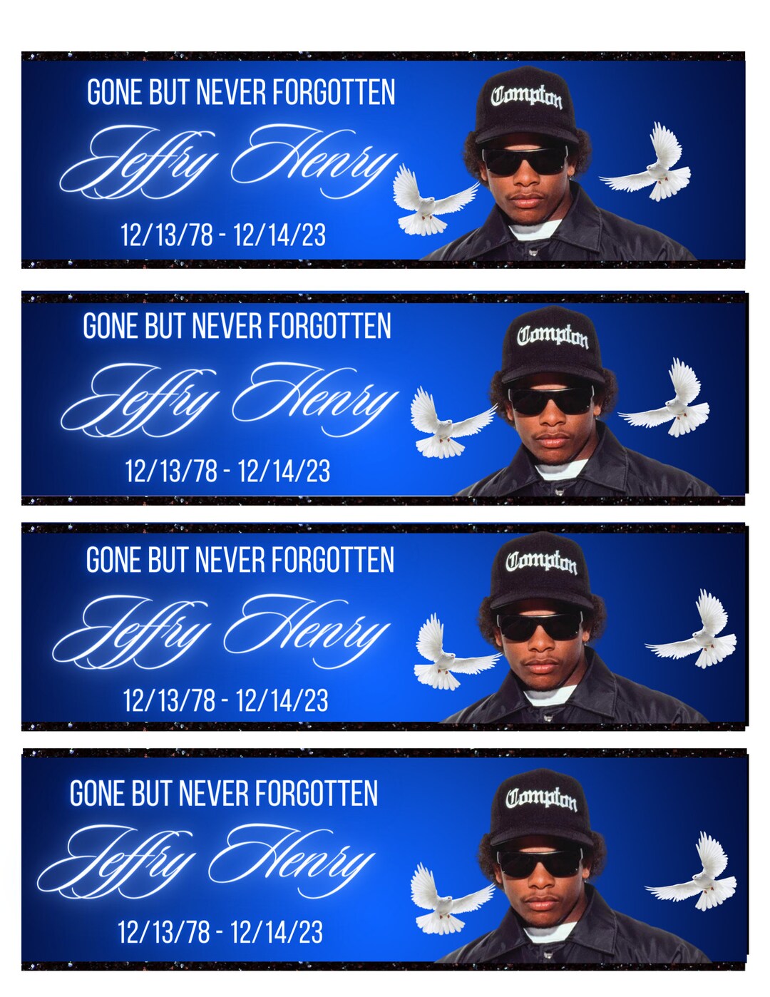 Loving Memory Water Bottle Label, Printable , Digital Download, Canva