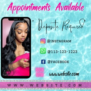 Booking Flyer, Appointment Flyer, Boutique Flyer, Beauty Service Flyer, Business Flyer, Book Now Flyer