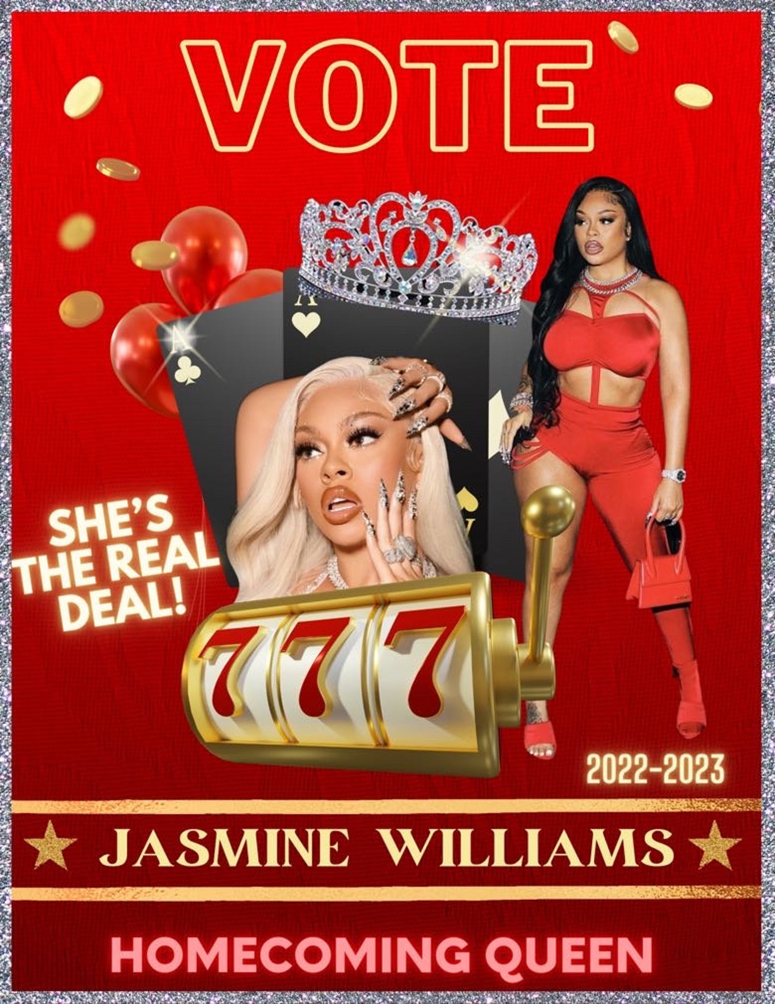 Vote Queen Prom Birthday Flyer Etsy