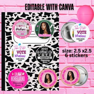 Homecoming button/stickers , editable , digital download, 3 different designs, digital download, printable