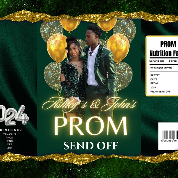 Prom send off chip bag label, canva , editable , digital download, printable