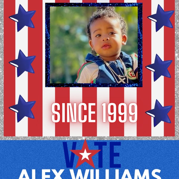 election campaign poster, class voting flyer, class president, Vice President, student election, editable