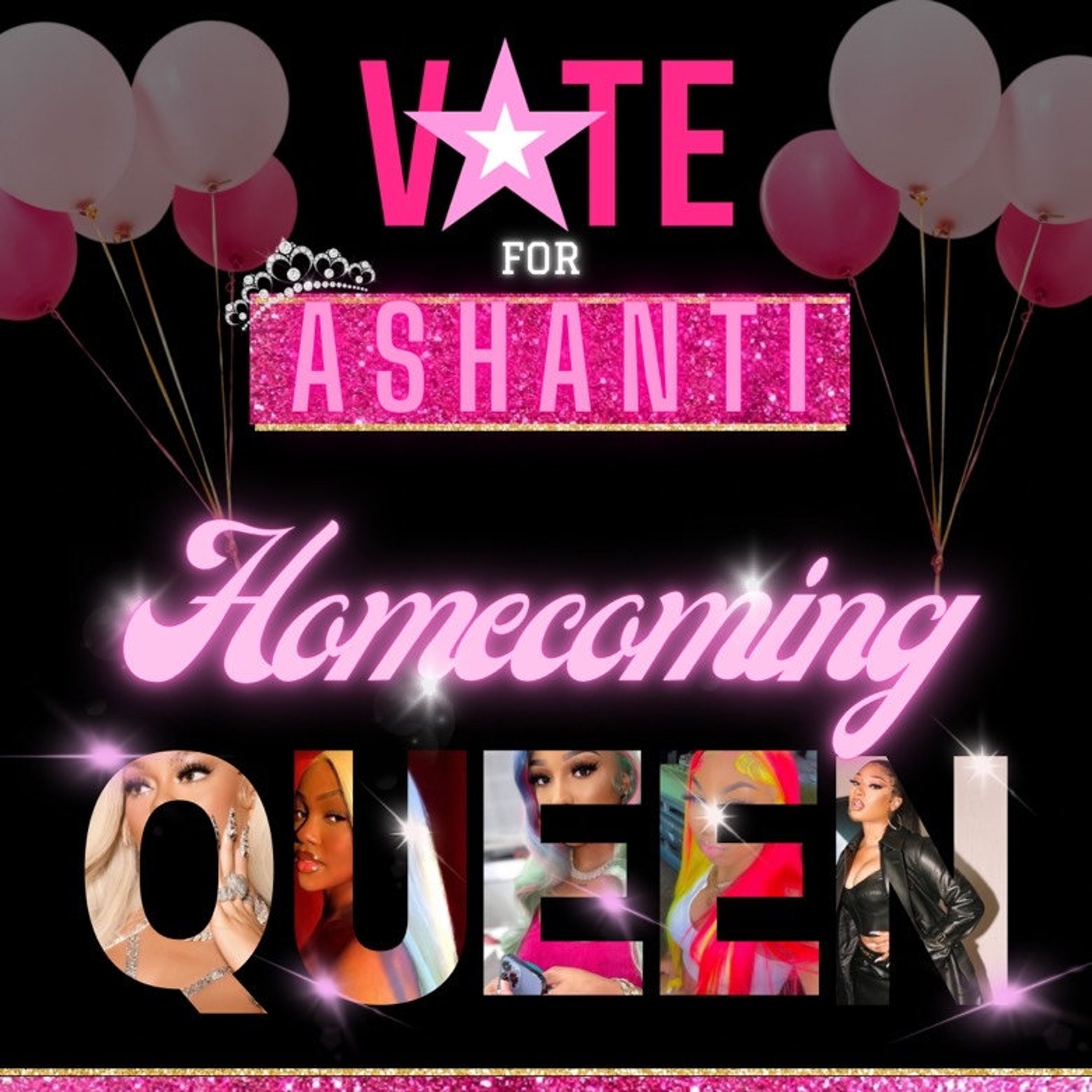 Vote Homecoming Queen Homecoming Prom Birthday Flyer - Etsy