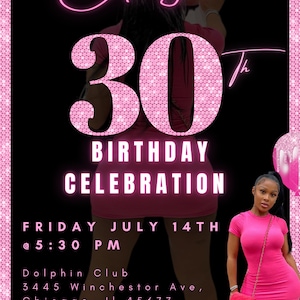 Mobile birthday invitation , animated,editable , digital download