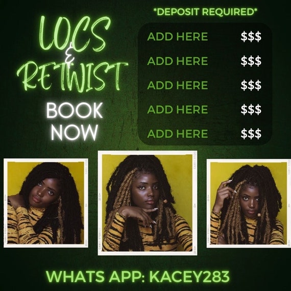 Locs & Styles Flyer social Media Dread Locks Flyer hair - Etsy Locs & Styles Flyer social Media Dread Locks Flyer hair - Etsy