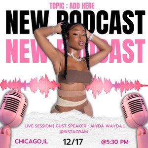 Social media flyer , podcast flyer, new podcast, instagram flyer, edit with canva
