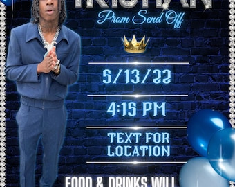 gala-uitnodiging verzenden, foto-uitnodiging Templett, digitale downloadsjabloon met afbeelding, Royal Crown, luxe, klassieke man, afdrukbaar