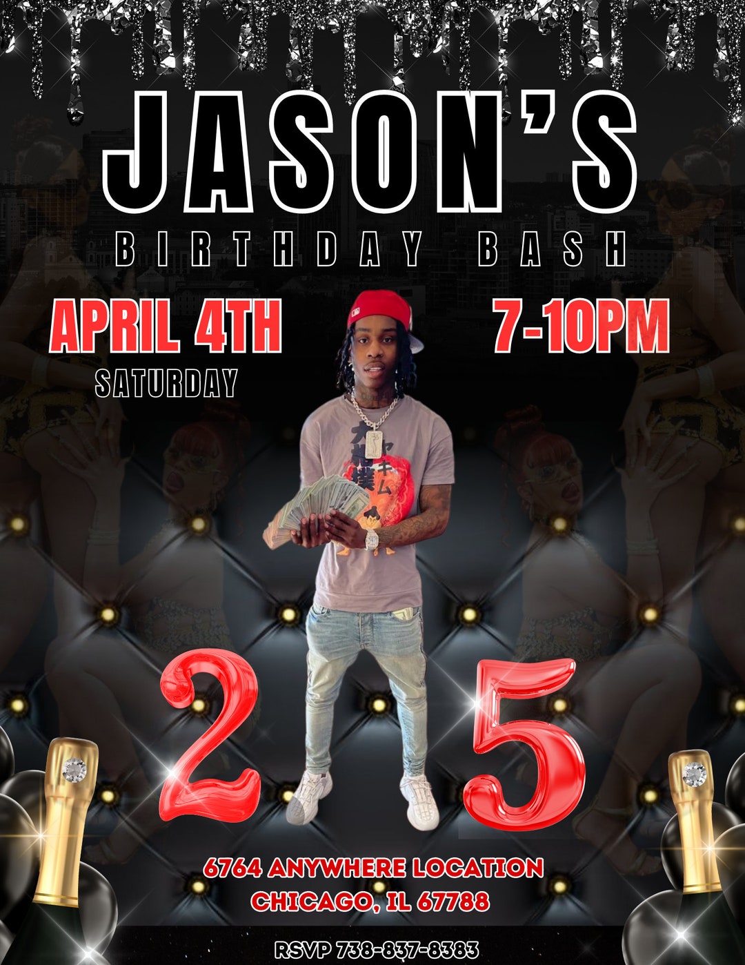 Birthday Bash Invitation Etsy