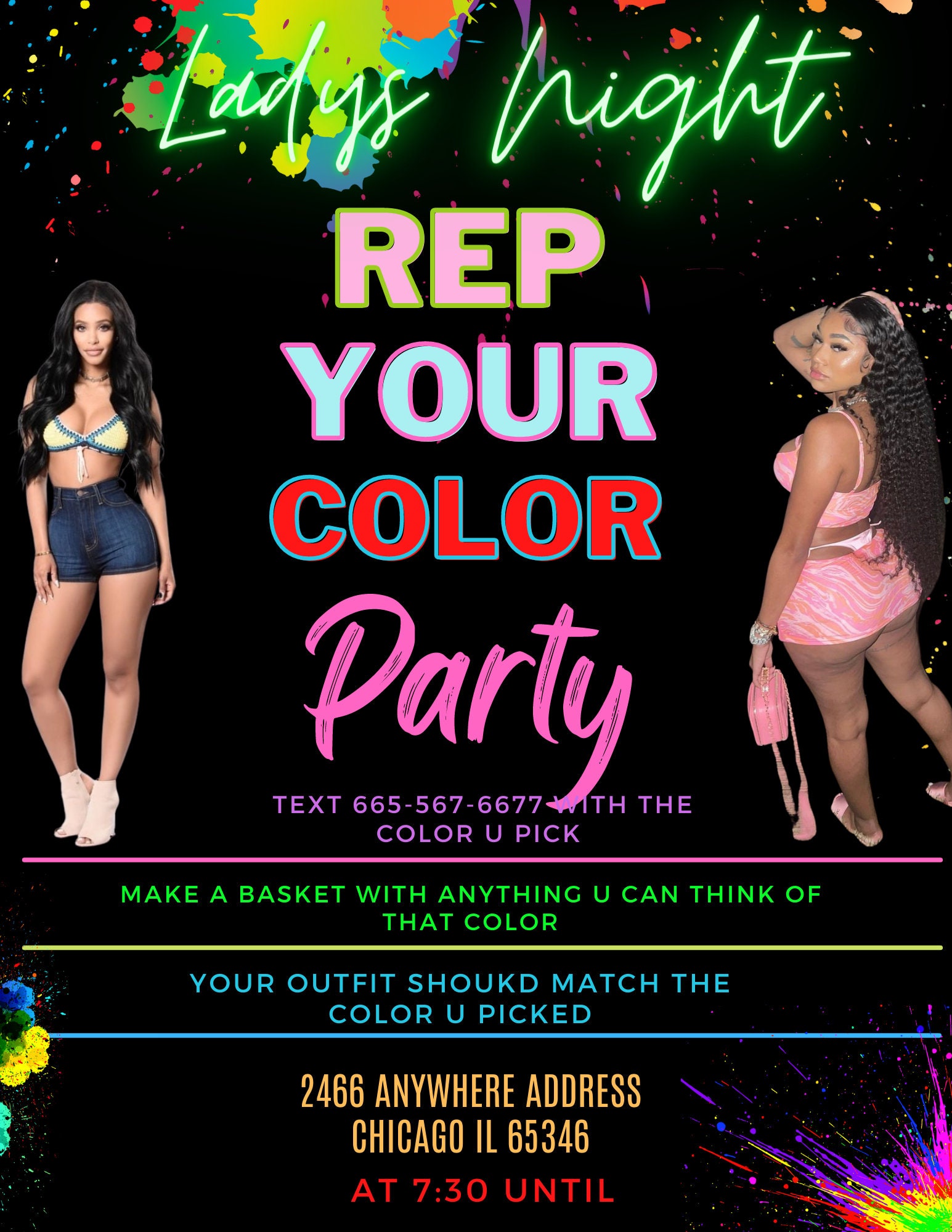 Color Party Flyer Template