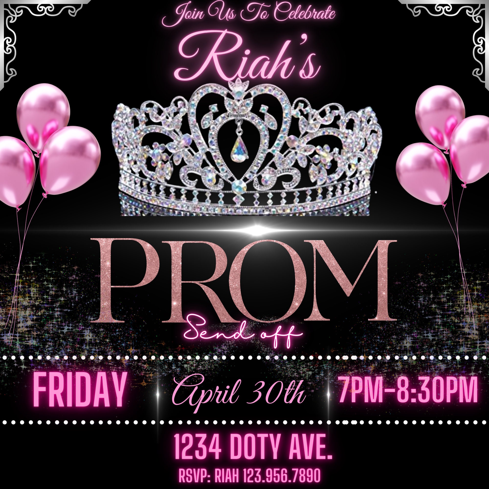 Prom Flyer PROM Social Media Flyer Lash Flyer Sale Flyer Hair Flyer Prom Sale Flyer Clothing Flyer Edit with Canva Template