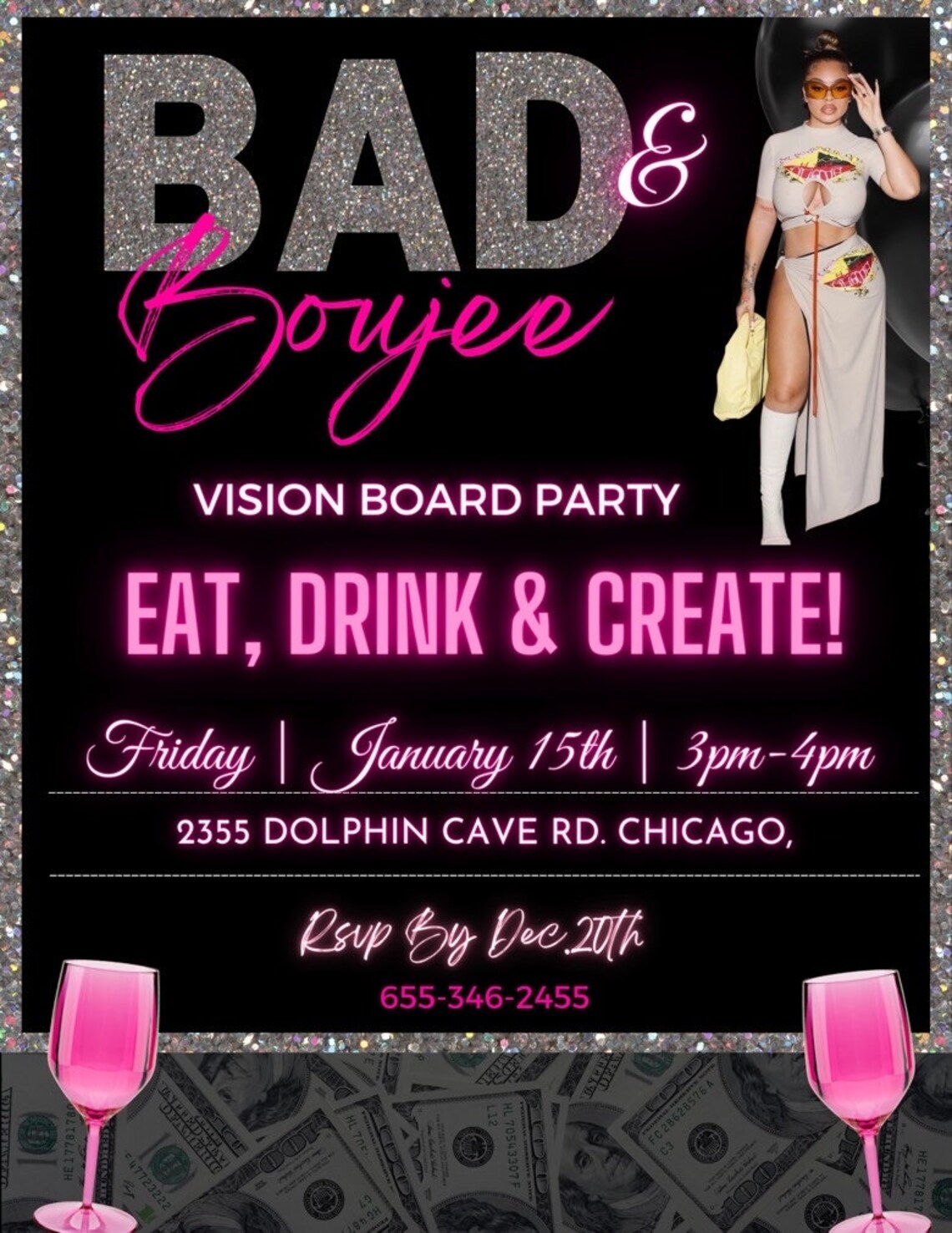 Vision Board Party Flyer Digital Download Etsy